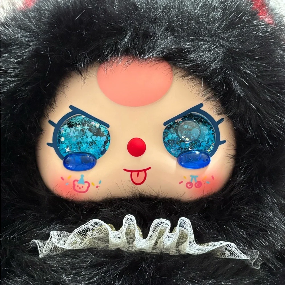 Baby Three Ai 800% CONFIRMED Black Cat with Blue liquid glitter eyes - Picture 3 of 5